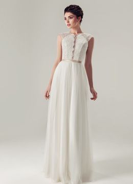 Неординарное свадебное платье Медисон с кружевной спиной